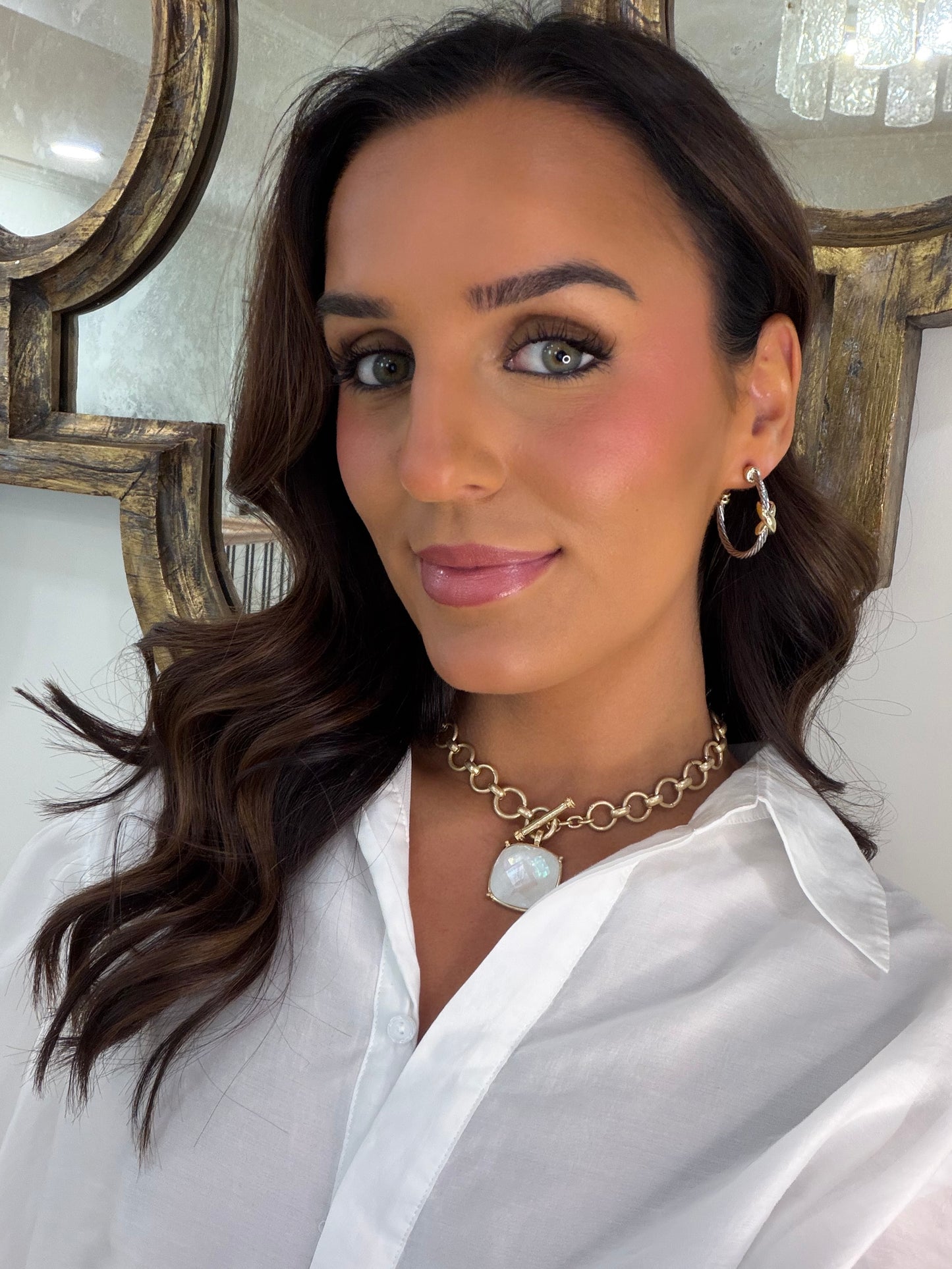 Mixed Metal Knot Hoops