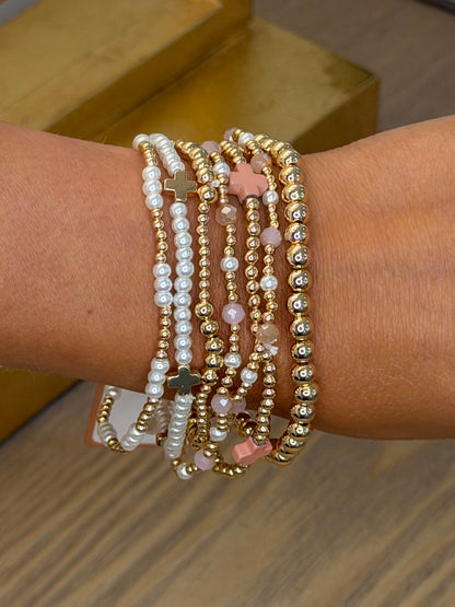 Pink Stack Bracelets