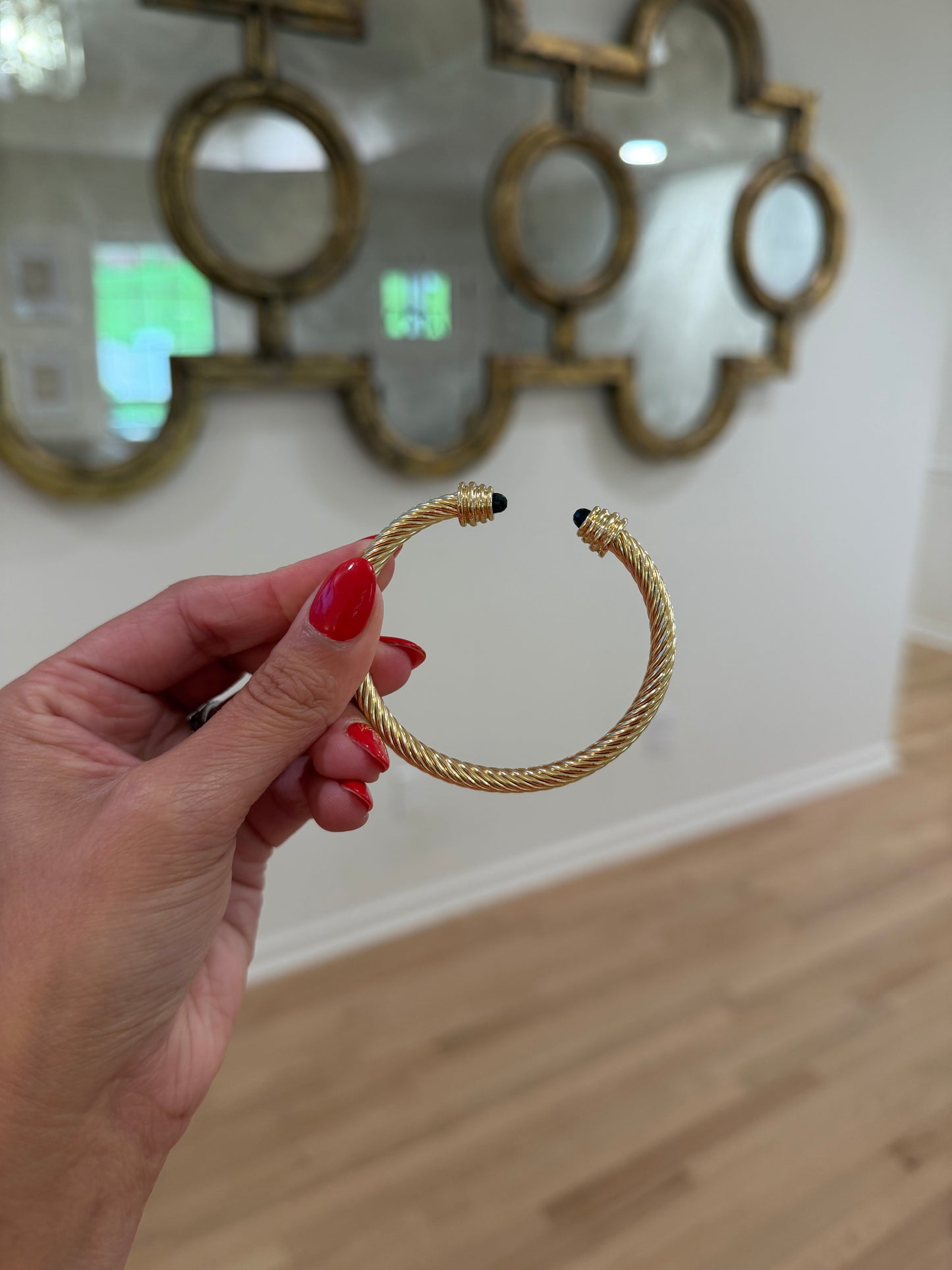 Gold Onyx Cuff
