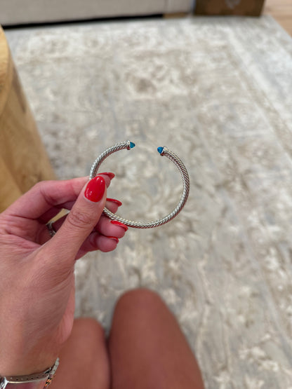 Stone Cuff Bracelet - Blue