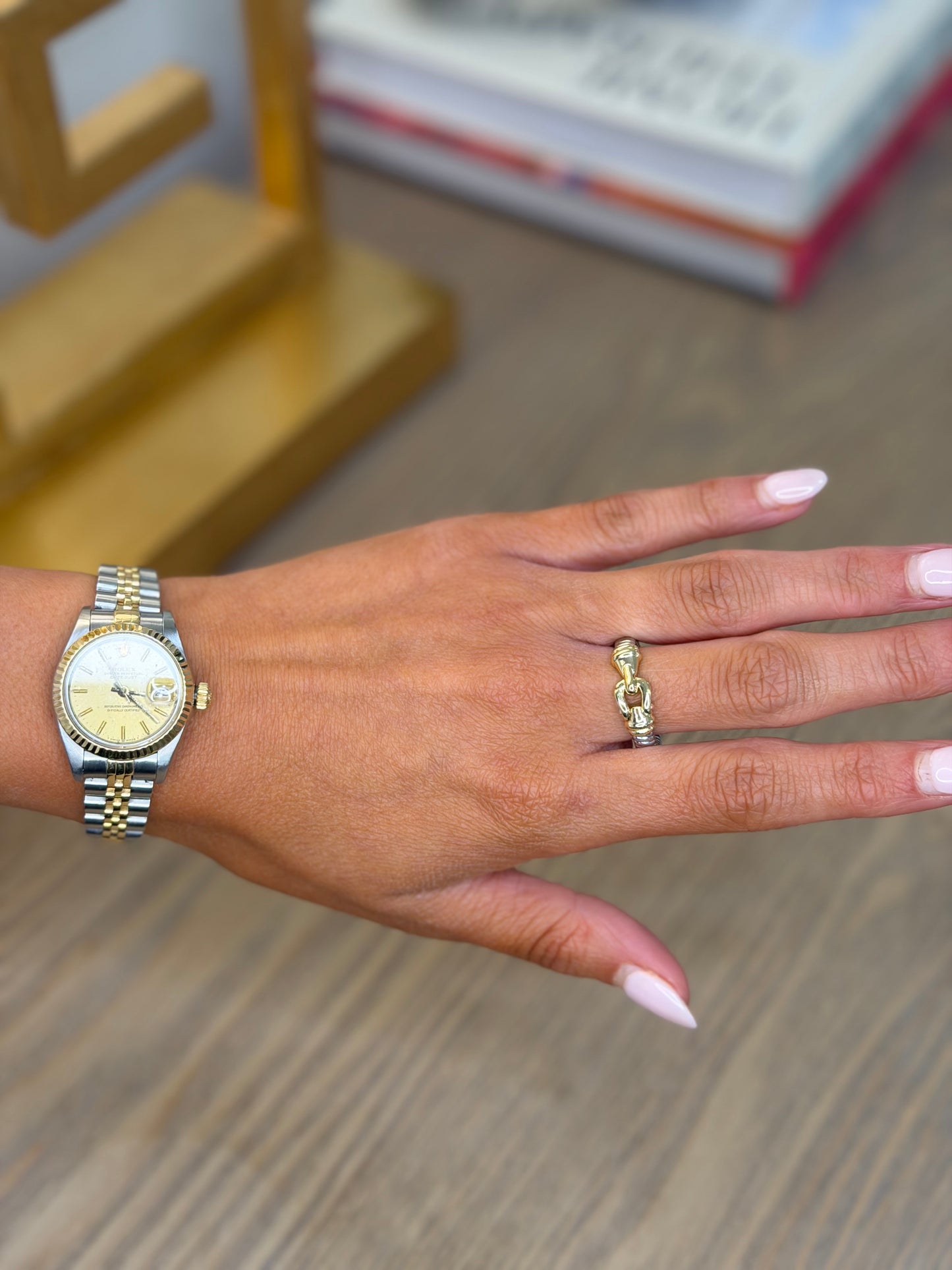 Mixed Metal Link Ring