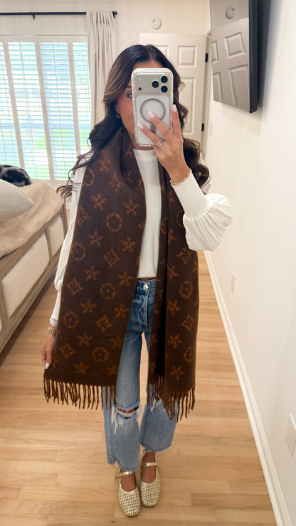 Signature Monogram Scarf