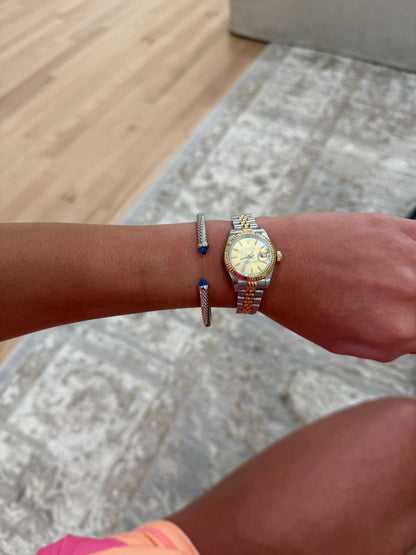 Stone Cuff Bracelet - Blue