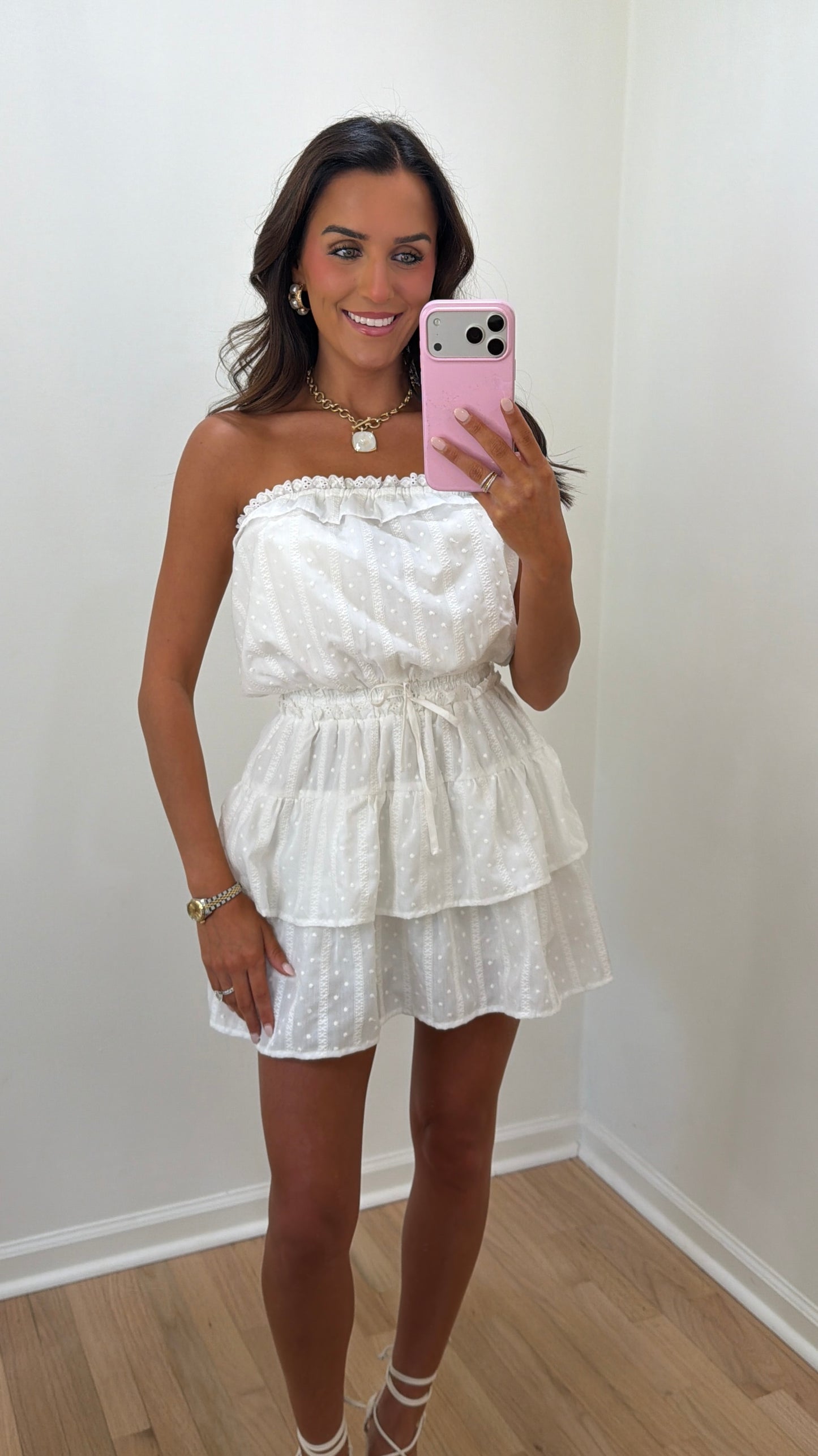 Ivory Ruffle Romper