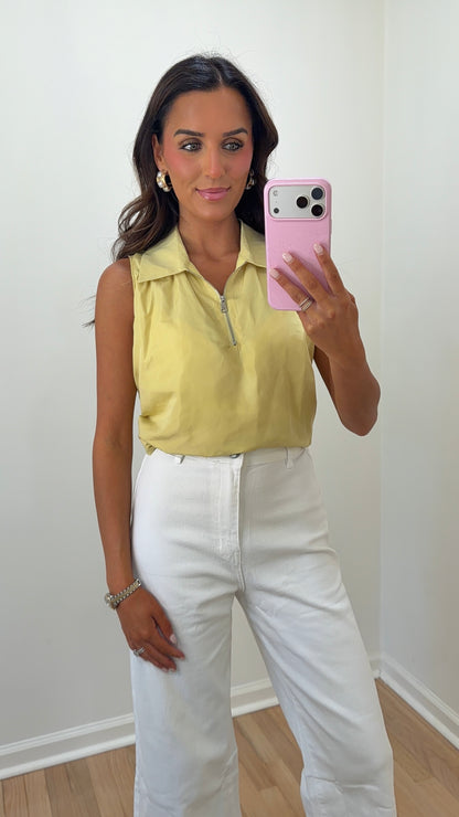 Half Zip Bubble Top
