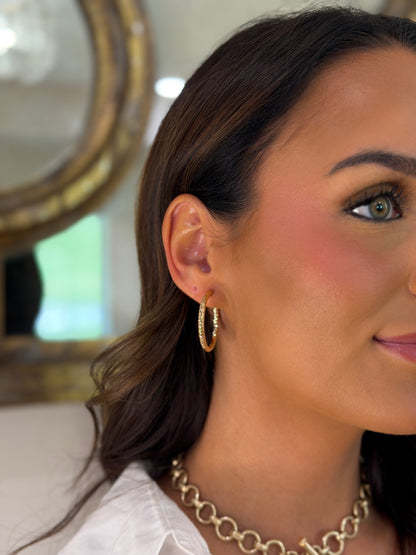 Textured Clip-On Hoops