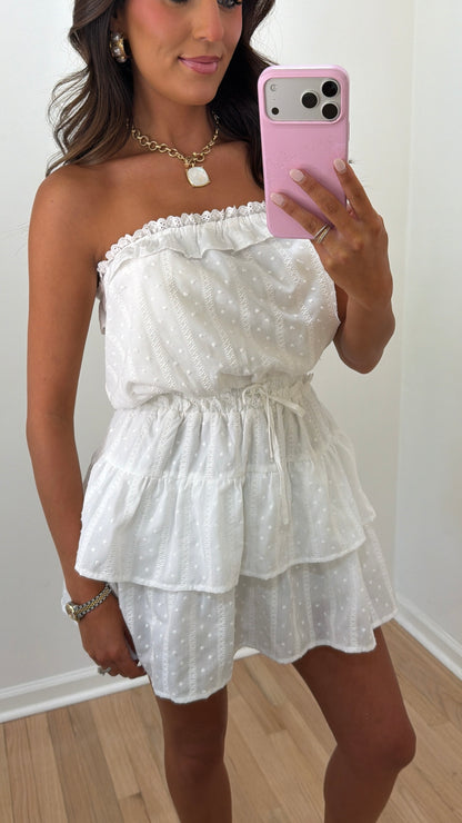 Ivory Ruffle Romper