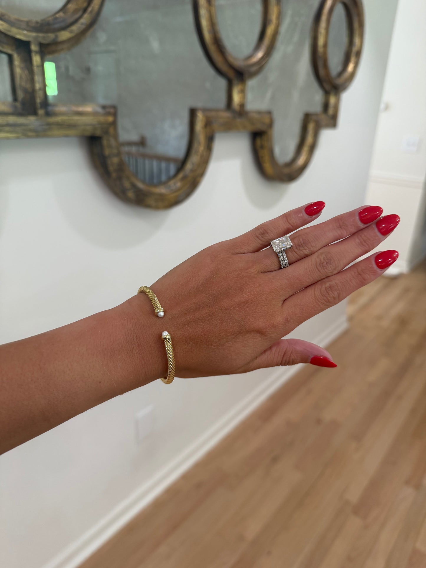 Mini Pearl Cuff - Gold