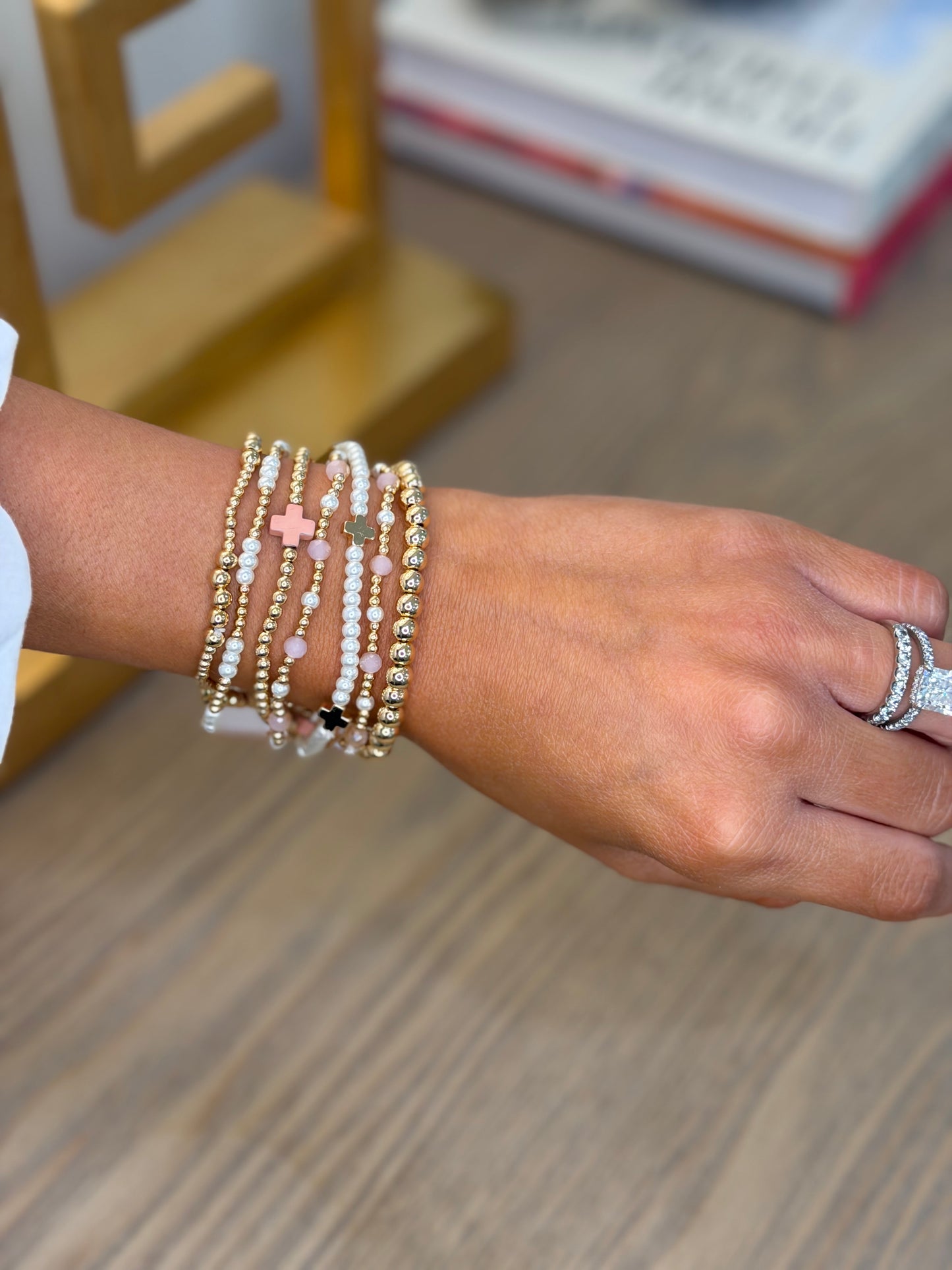 Pink Stack Bracelets