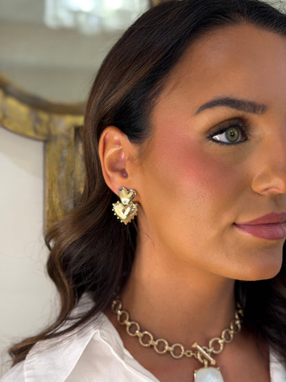 Double Heart Earrings