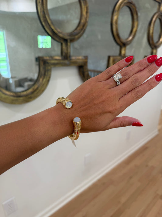 Opal Glow Cuff Bracelet