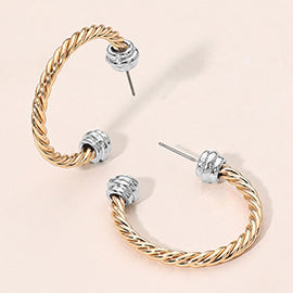 Gold & Silver Twisted Hoops