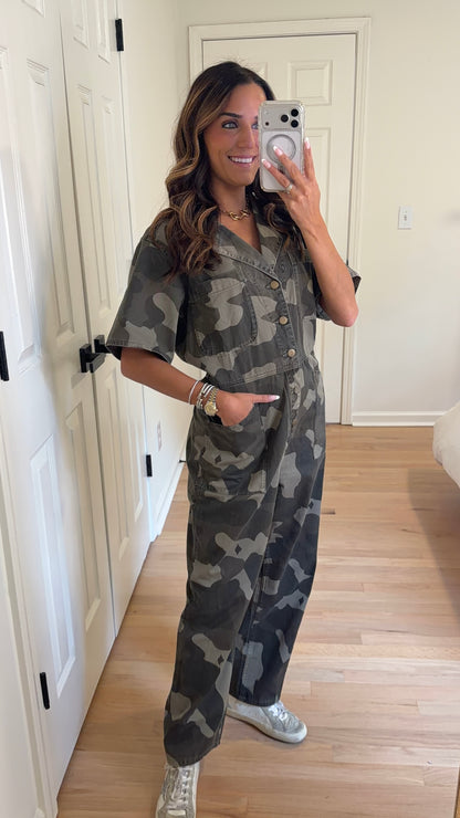 Camo Utility Jumpsuit