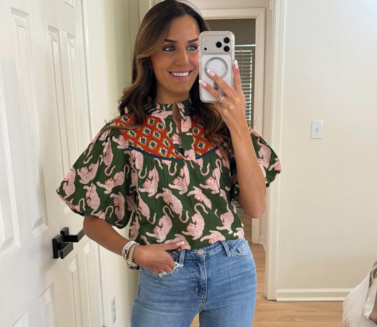 Tiger Print Blouse